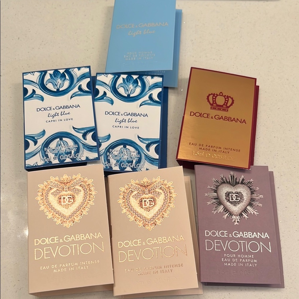 Dolce & Gabbana Scent Sample Set New! Best gift 7 packs
